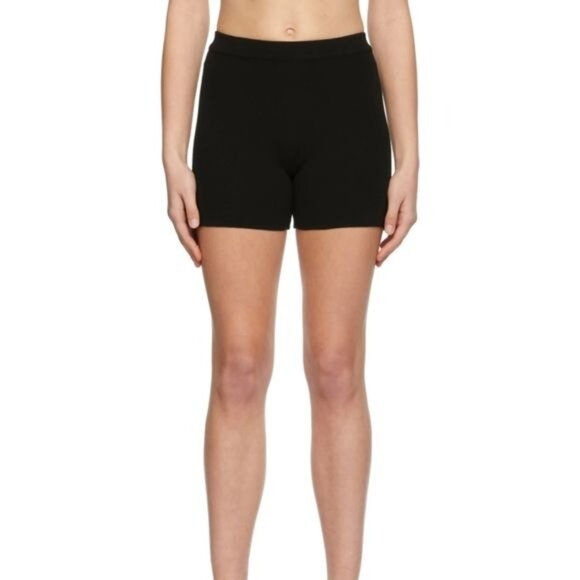 Jacquemus Le Short Arancia Bike Shorts Black Ribbed Mid Rise 23